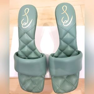 🎀SAM EDELMAN Sage Green Bubbly Mini Heels